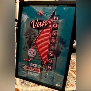 Autographed Van Morrison Concert Poster